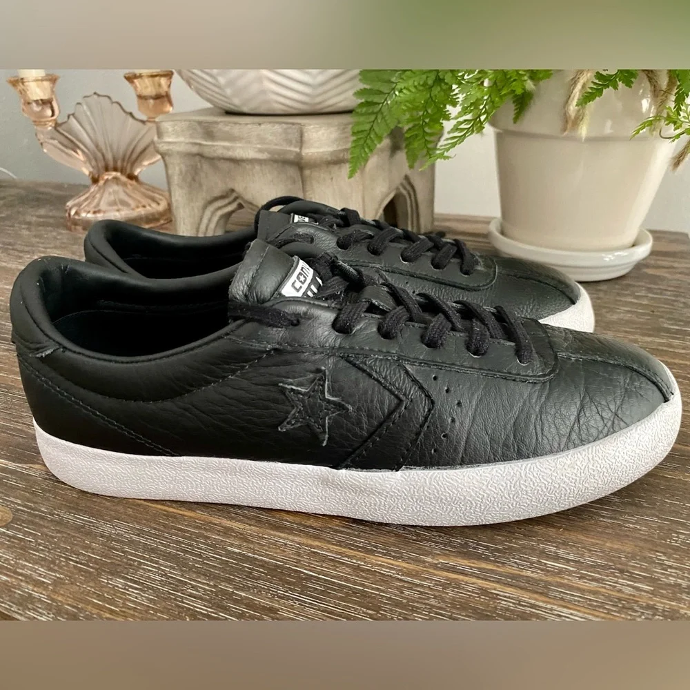 Converse All Star Breakpoint OX‎ Leather Sneakers-Black/Wht Womens Sz 7/Boys 4.5